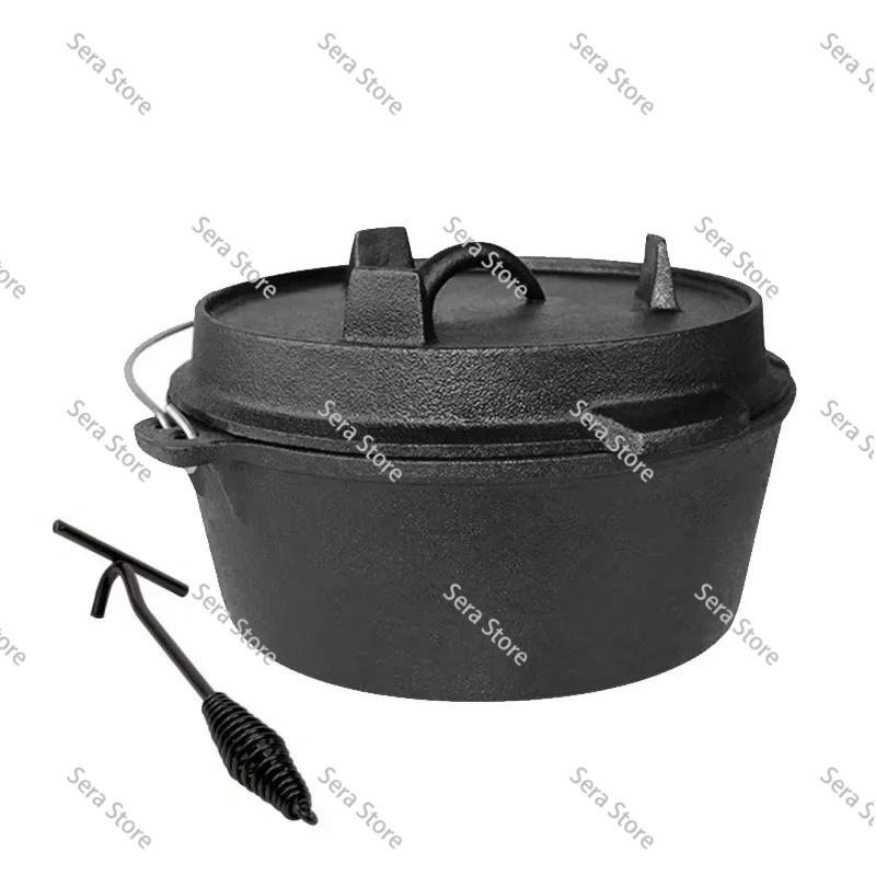 Camp Dutch Oven Cast - Casserole en fonte de 25 cm,