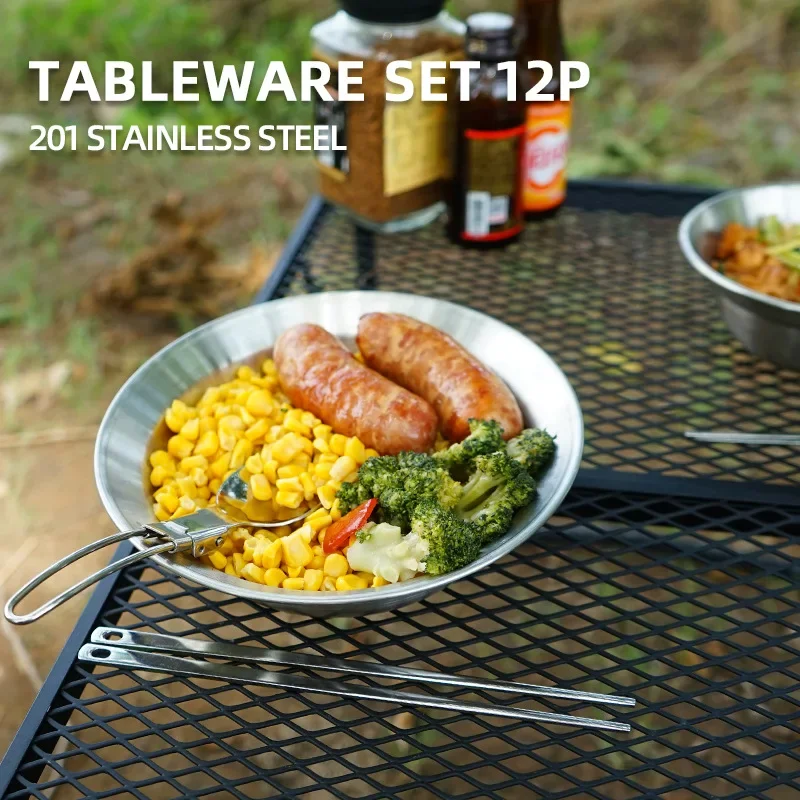 Ensemble de vaisselle portable - Camping Cooking Dining Set avis et prix