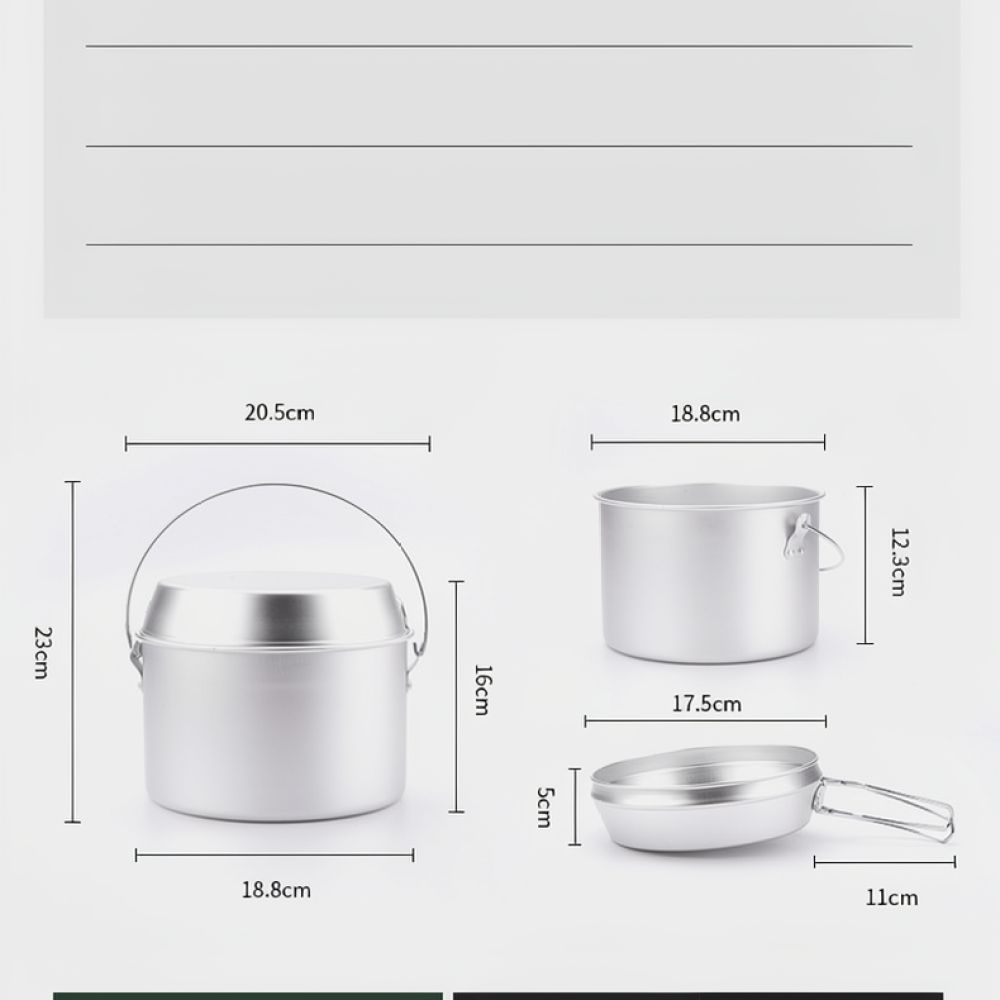 Batterie de cuisine en alumini - Camping Cooking Dining Set avis et prix