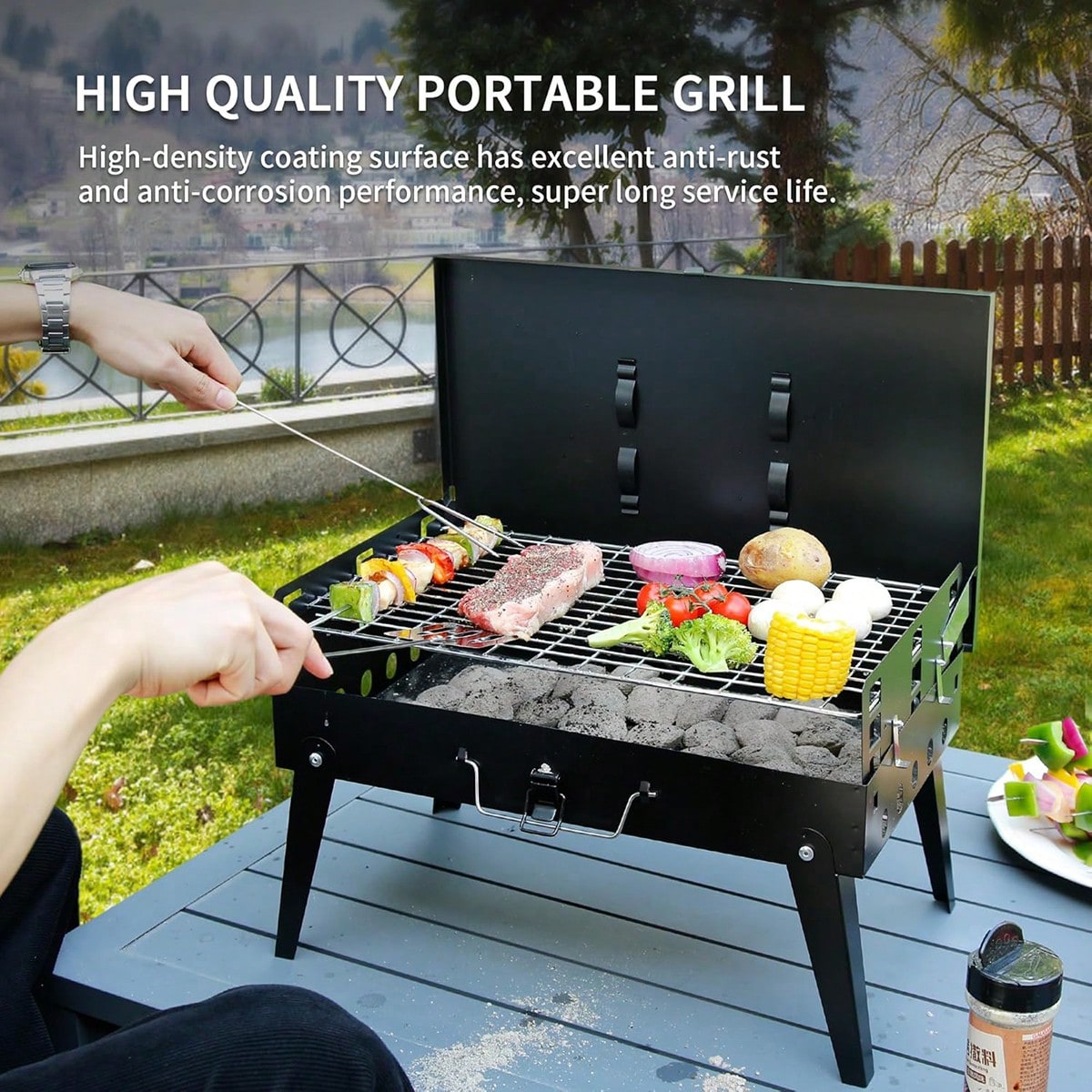 1 barbecue à charbon de bois c - Camping Hiking Cooking avis et prix