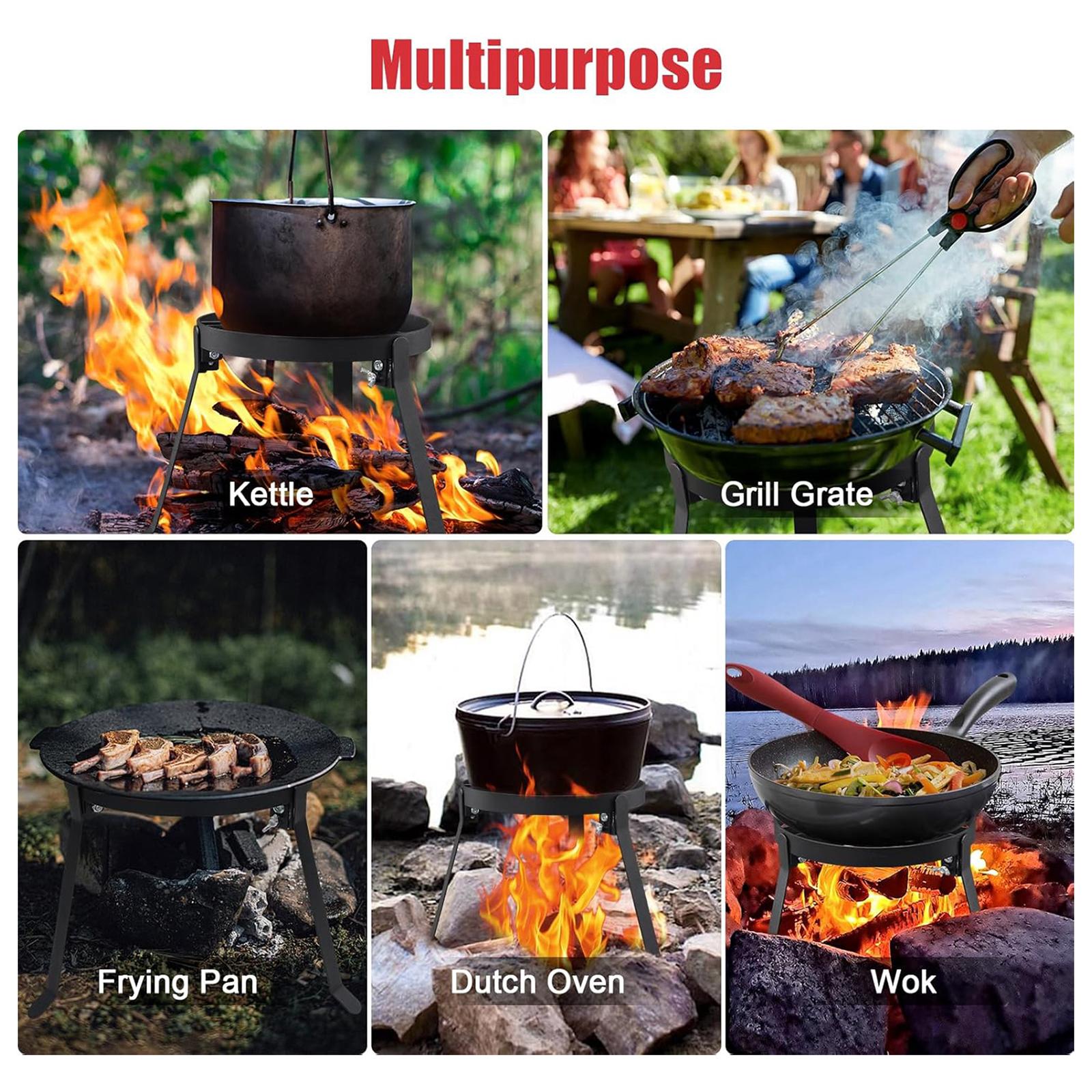 Trépied pliable en fer pour cu - Camping Hiking Cooking avis et prix